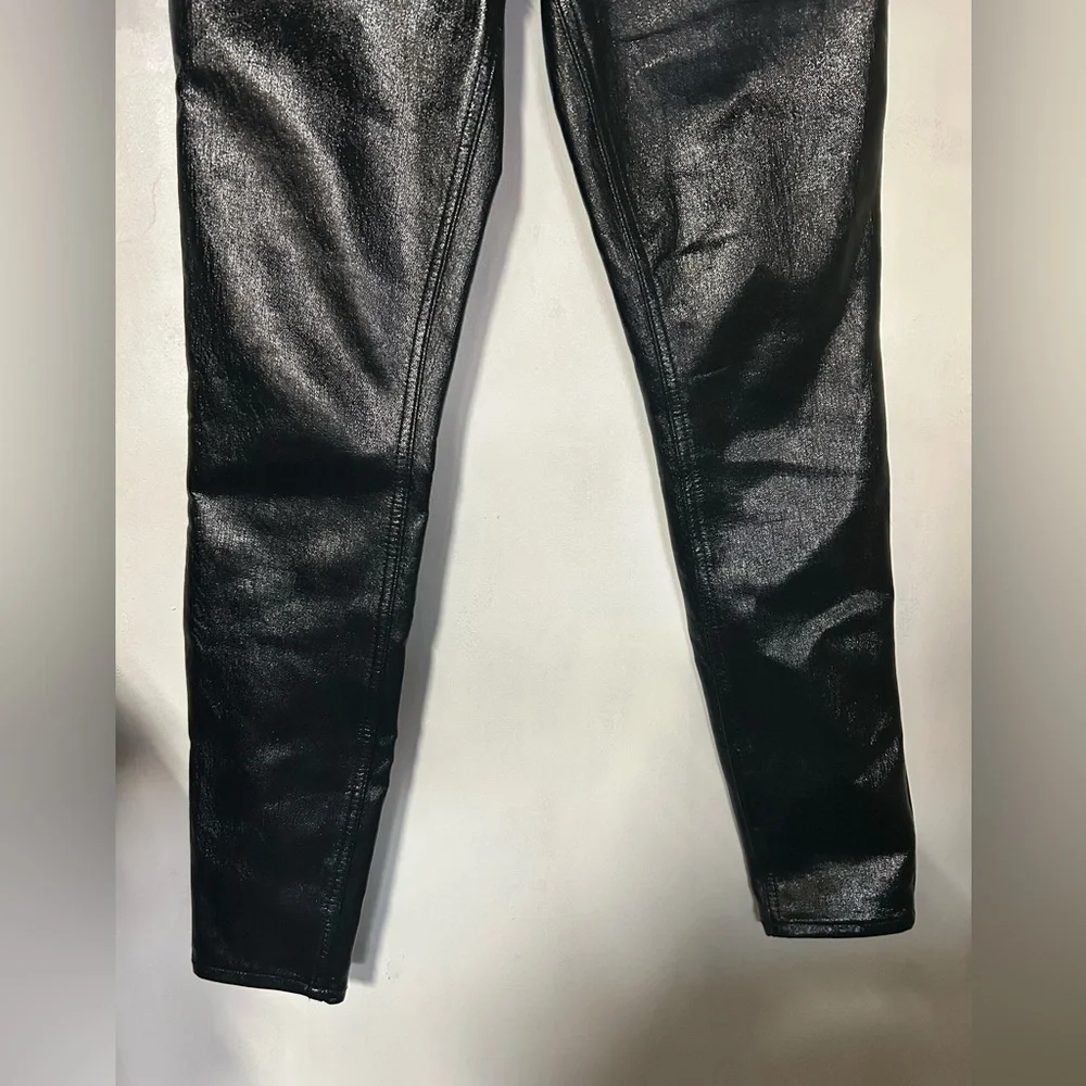 We the Free Phoenix Coated Skinny Jeans in Liquid Black SZ 25 - Picture 11 of 11
